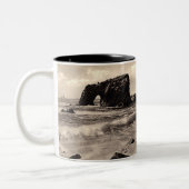 Land's End Souvenir-Mok Tweekleurige Koffiemok (Links)