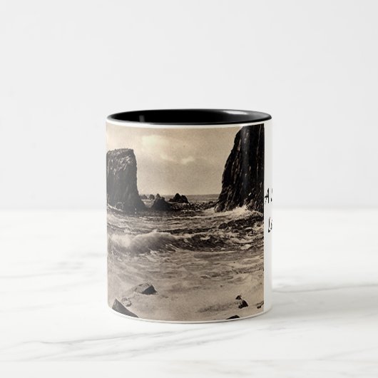 Land's End Souvenir-Mok Tweekleurige Koffiemok (Center)