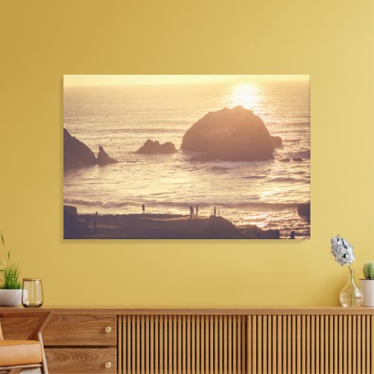 Lands End Sunset, San Francisco Stretched Canvas (Insitu (Woonkamer))