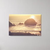 Lands End Sunset, San Francisco Stretched Canvas (Voorkant)