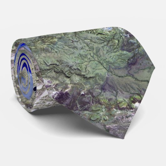 Landsat 7 Lake Carnegie Stropdas (Opgerold)