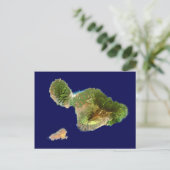 Landsat Satellite Afbeelding van Maui uit de ruimt Briefkaart (Staand voorkant)