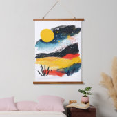 Landsca hout getooid wandtapijt hangend wandkleed (Slaapkamer)