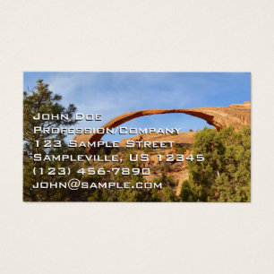 Landscape Arch in Arches National Park Visitekaartje