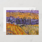 Landscape at Auvers in Rain by Vincent van Gogh Briefkaart (Voorkant / Achterkant)