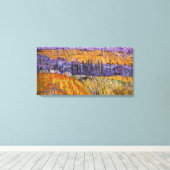 Landscape at Auvers in Rain by Vincent van Gogh Canvas Afdruk (Insitu (Houten vloer))