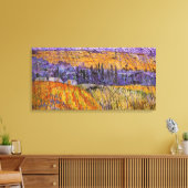 Landscape at Auvers in Rain by Vincent van Gogh Canvas Afdruk (Insitu (Woonkamer))