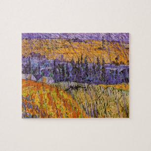Landscape at Auvers in Rain by Vincent van Gogh Legpuzzel