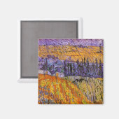 Landscape at Auvers in Rain by Vincent van Gogh Magneet (Voorkant / Achterkant)