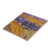 Landscape at Auvers in Rain by Vincent van Gogh Tegeltje (Zijkant)