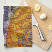 Landscape at Auvers in Rain by Vincent van Gogh Theedoek (Quarter Fold)