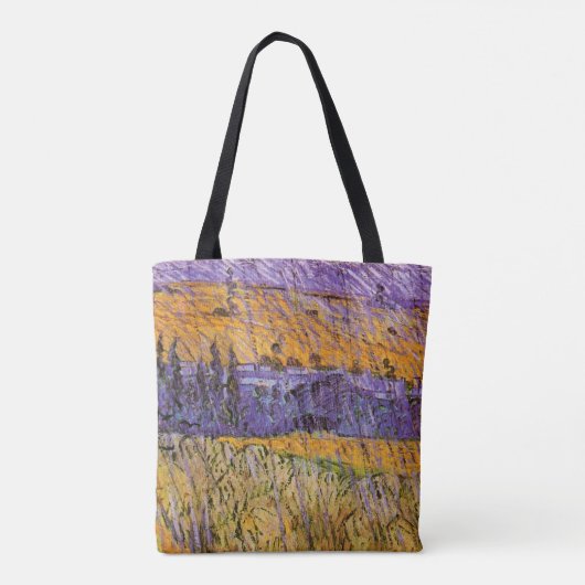 Landscape at Auvers in Rain by Vincent van Gogh Tote Bag (Achterkant)