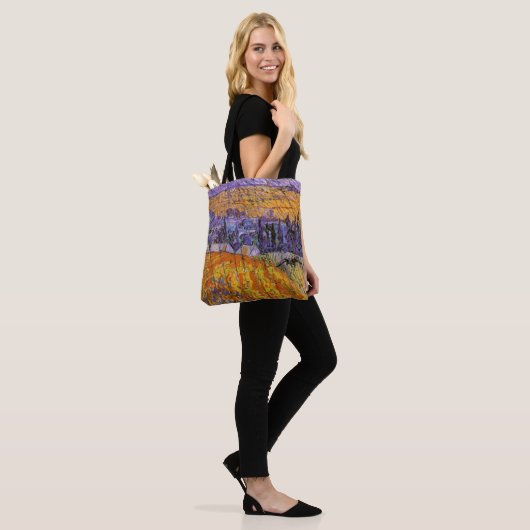 Landscape at Auvers in Rain by Vincent van Gogh Tote Bag (Op model)
