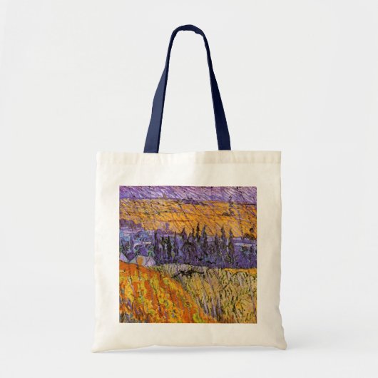 Landscape at Auvers in Rain by Vincent van Gogh Tote Bag (Voorkant)