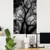 Landscape Black en White Tree Foto Poster (Thuiskantoor)