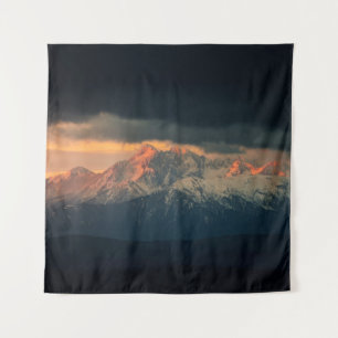 LANDSCAPE FOTOGRAFIE VAN SNEEUWMOUNTAINEN ONDER NI WANDKLEED