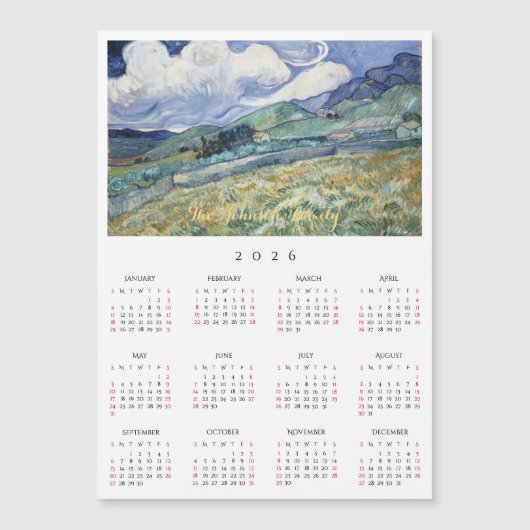 Landscape France Vincent Van Gogh 2026 Calendar (Voorkant)