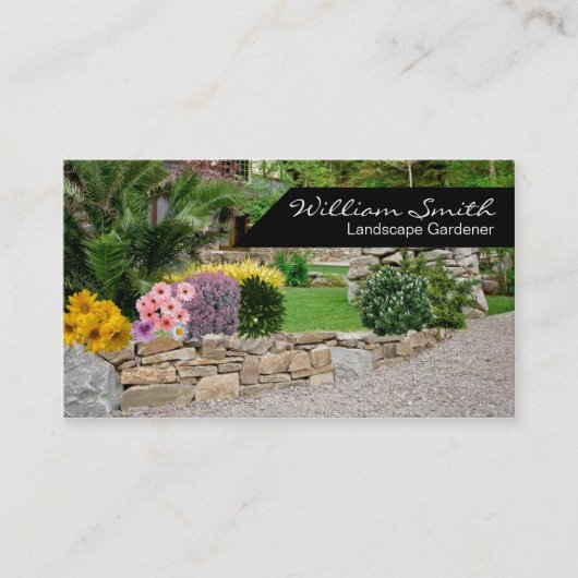 Landscape Gardener Business card Visitekaartje (Voorkant)