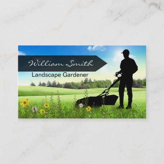 Landscape Gardener Business card Visitekaartje (Voorkant)