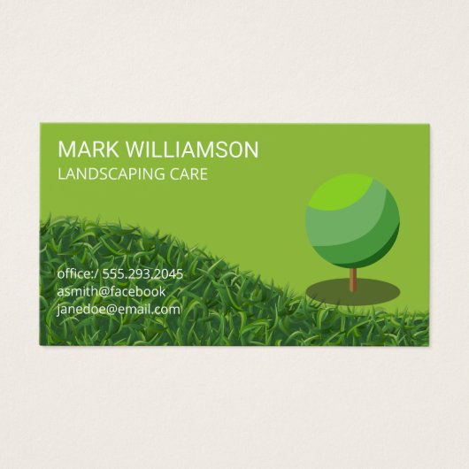 Landscape Gardener | Tree Grass Visitekaartje (Voorkant)