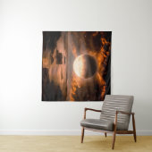 Landscape in fantasy alien planet with flaming moo wandkleed (In Situ (horizontaal))
