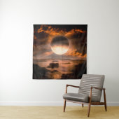 Landscape in fantasy alien planet with flaming moo wandkleed (In situ)