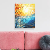 Landscape in Ukrainian motifs Canvas Afdruk (Insitu (Woonkamer))