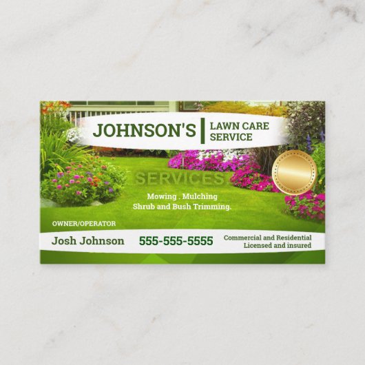 Landscape Lawn Care Visitekaartje (Voorkant)