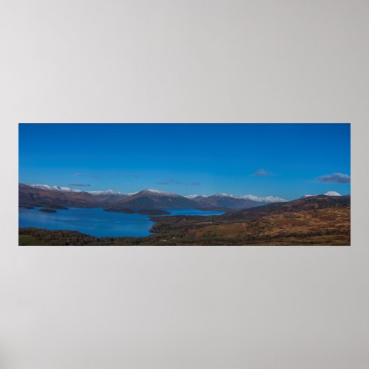 Landscape Loch Lomond uit Conic Hill Panorama Poster (Voorkant)