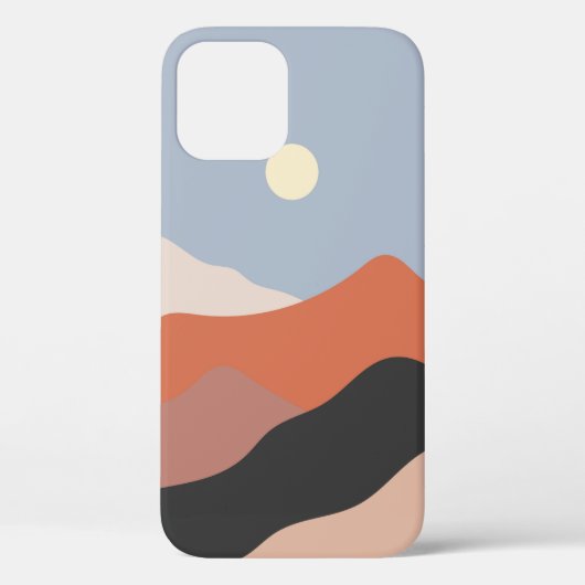 Landscape mid century illustrations,minimalist lan Case-Mate iPhone case (Achterkant)