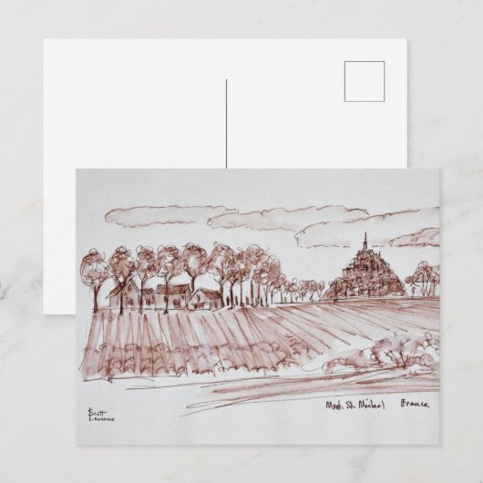 Landscape Mont Saint-Michel | Normandië, Frankrijk Briefkaart (Voorkant / Achterkant)