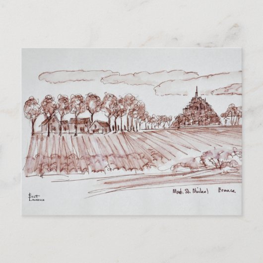 Landscape Mont Saint-Michel | Normandië, Frankrijk Briefkaart (Voorkant)