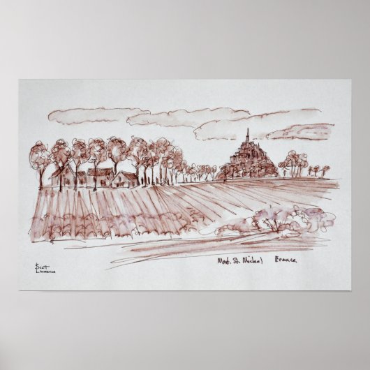 Landscape Mont Saint-Michel | Normandië, Frankrijk Poster (Voorkant)