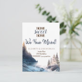 Landscape Mountain Home Sweet Home Aankondigingskaart (Staand voorkant)