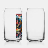 Landscape nature sunset lake Mountain forest Blikvorm Glas (Rechts)