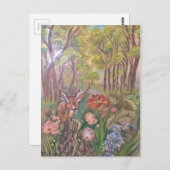 landscape paint painting hand art nature briefkaart (Voorkant / Achterkant)