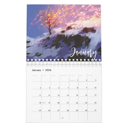 Landscape Paintings SMALL Kalender (Jan 2026)