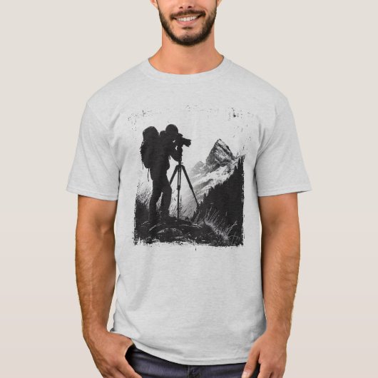 Landscape Photography Photographer Camera Tripod T-shirt (Voorkant)