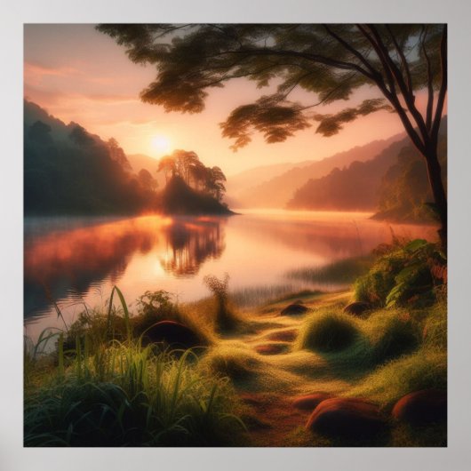 Landscape River's Edge Wall Poster (Voorkant)