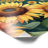 Landscape Sunflowers Boho Foto Afdruk (Hoek)