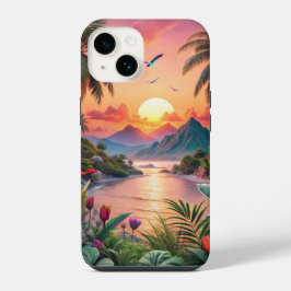 Landscape Tropical Beach iPhone 14 Hoesje