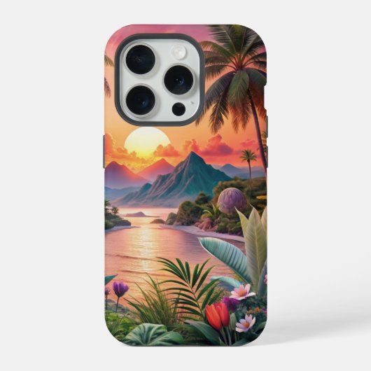 Landscape Tropical Beach iPhone Hoesje (Achterkant)