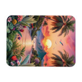 Landscape Tropical Beach Magneet (Horizontaal)