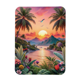 Landscape Tropical Beach Magneet