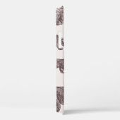 Landscape with bears, cubs, winter trees and fir t Case-Mate iPhone case (Achterkant / Rechts)