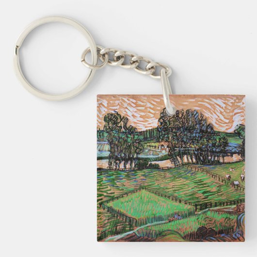 Landscape with Bridge Across the Oise Sleutelhanger (Voorkant)