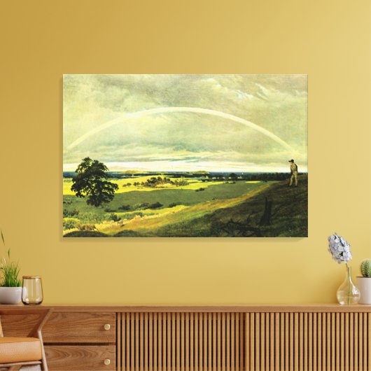 Landscape with Rainbow, famous artwork, Canvas Afdruk (Insitu (Woonkamer))