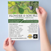 Landscaped Gardening Service, tuinbouwkundige Flyer (Hand)