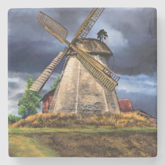Landscapein Nederland Stone Onderzetter (Voorkant)