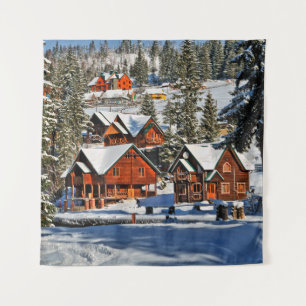 Landscapemountain,ski,snow,winter,actief,lucht,kou Wandkleed